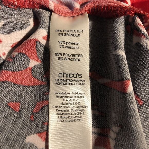 Chico's Womens Tunic Top Size 2 (Large) Open sleeves attached with buttons - Picture 12 of 13